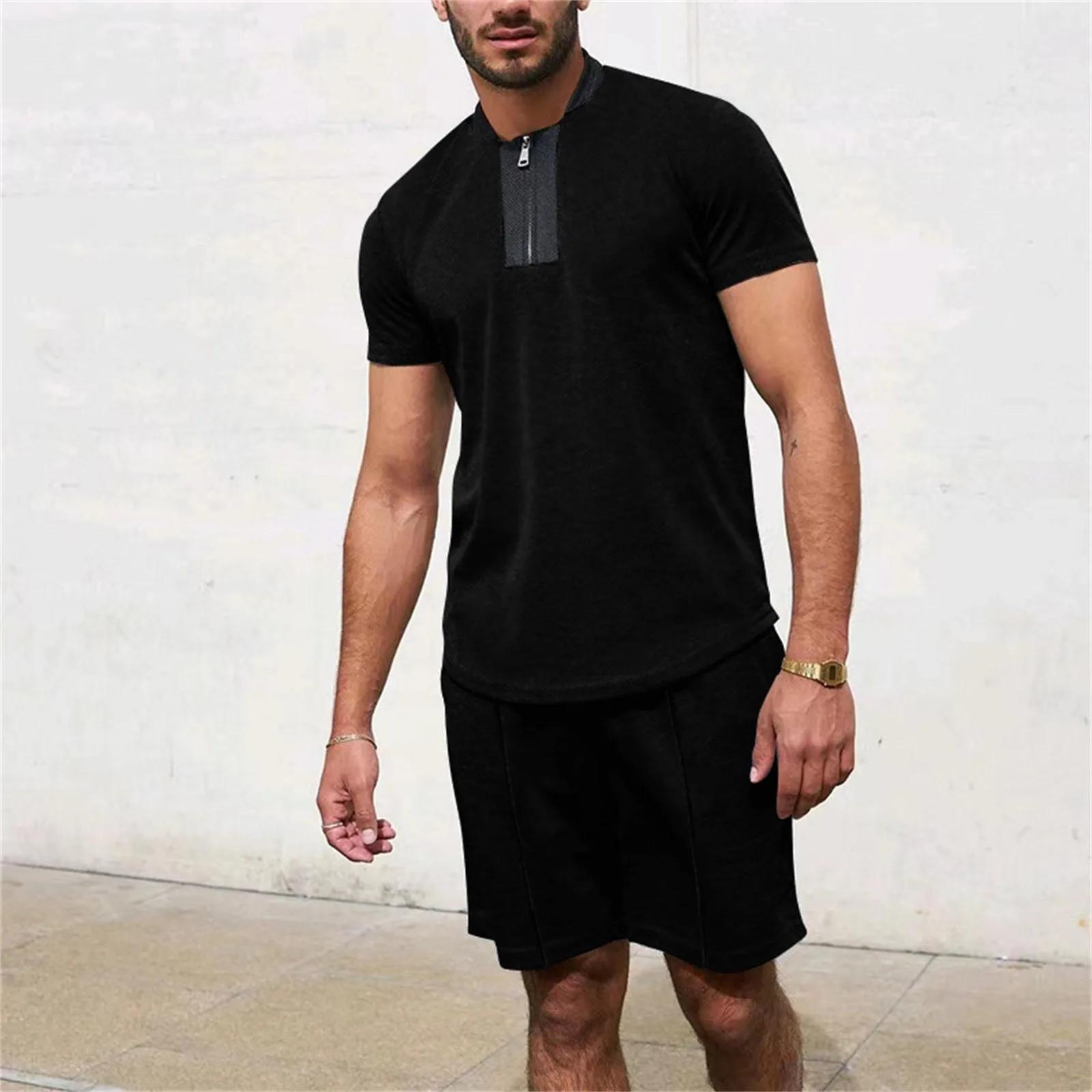 남성용 여름 통기성 투피스 통기성 볼륨 티셔츠, 남성 의상, 남성 코트 정장, 무도회 세트 턱받이, 3 단추